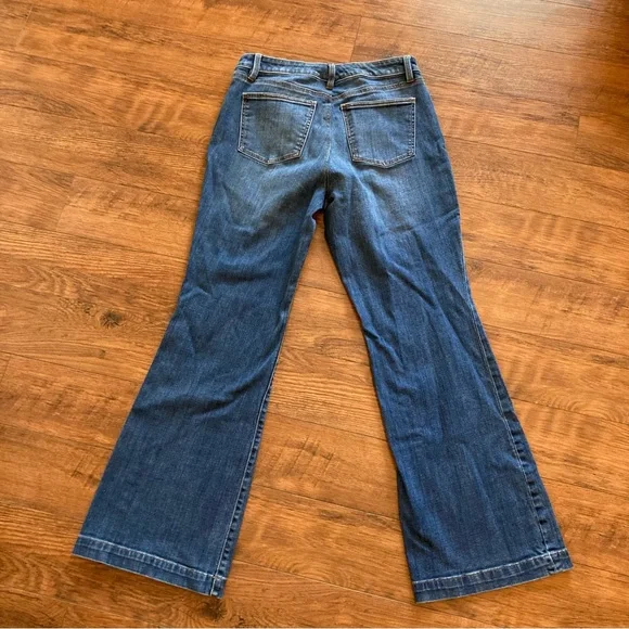 Talbots Flare Jeans Denim Wide Leg Pants Size 12 - Picture 5 of 8